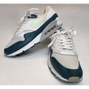 Mens Size 11 Nike Air Max 90 / 1 QS AJ7695-103 White Geo Teal Spruce Lime Blast